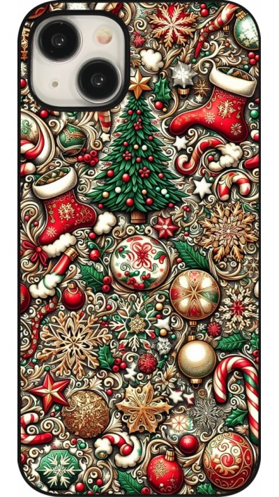 Coque iPhone 15 Plus - Noël 2023 micro pattern