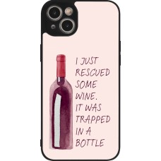 iPhone 15 Plus Case Hülle - Silikon schwarz I just rescued some wine