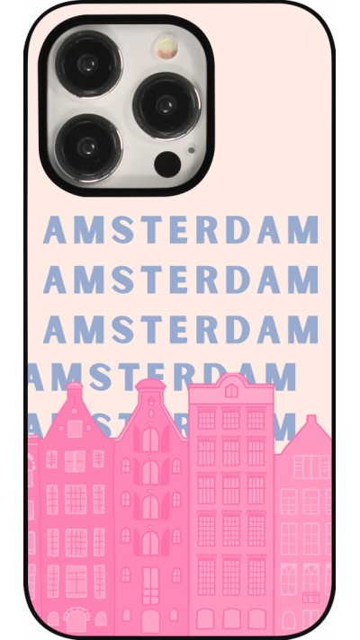 Coque iPhone 15 Pro - Amsterdam Pink Print