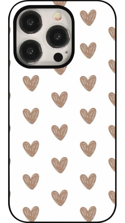 Coque iPhone 15 Pro - Autumn 2024 brown hearts