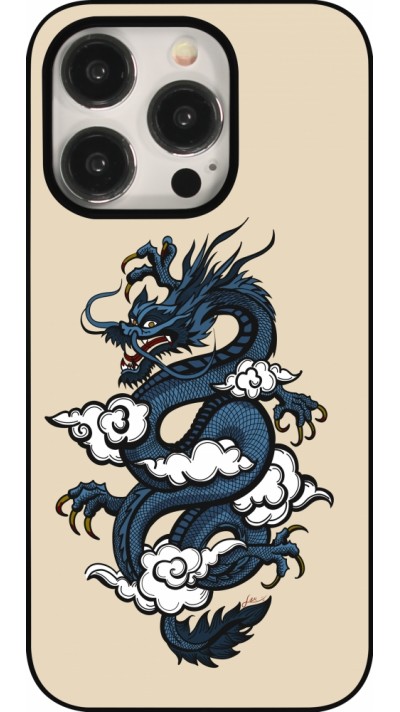 Coque iPhone 15 Pro - Blue Dragon Tattoo