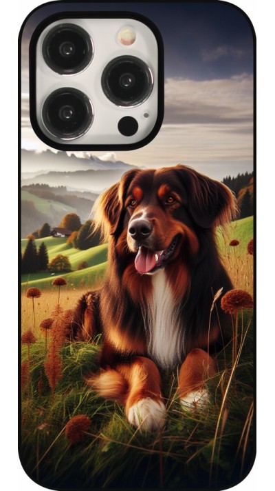 Coque iPhone 15 Pro - Chien Campagne Suisse