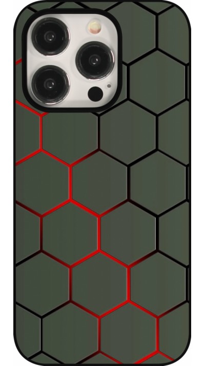 Coque iPhone 15 Pro - Geometric Line red