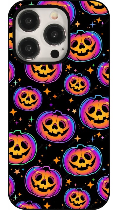 Coque iPhone 15 Pro - Halloween 2024 rainbow pumpkins