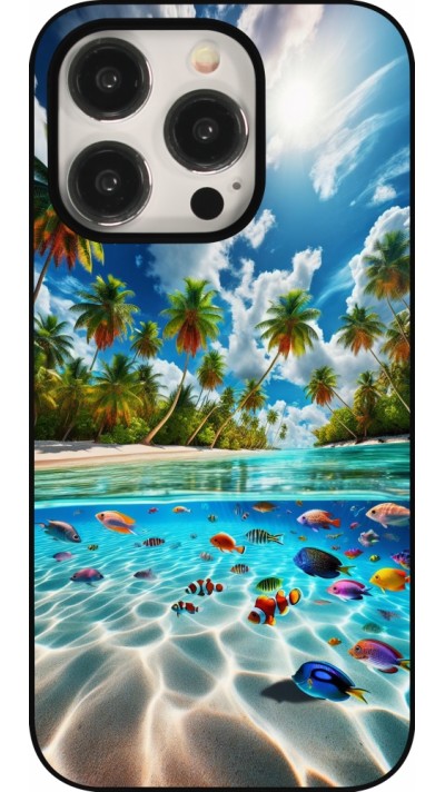 Coque iPhone 15 Pro - Plage Paradis