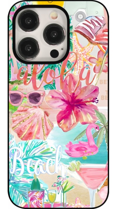 Coque iPhone 15 Pro - Preppy Collage Aloha