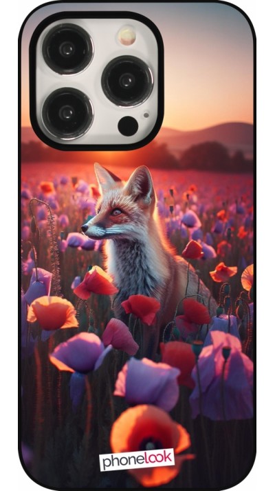 Coque iPhone 15 Pro - Renard pourpre au crépuscule