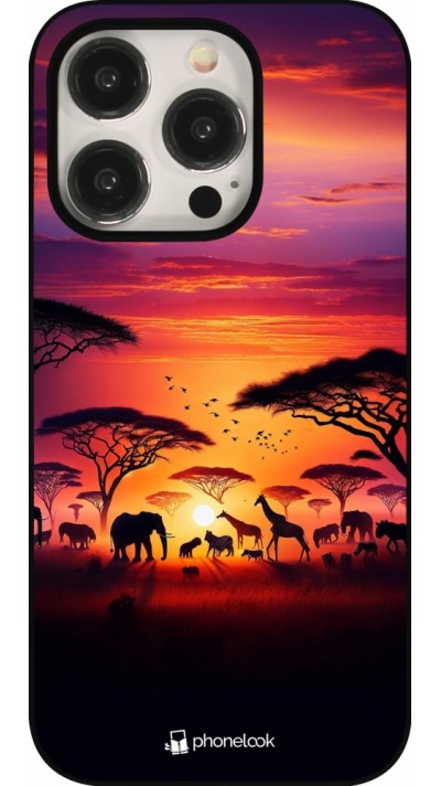 Coque iPhone 15 Pro - Safari sunset wildlife