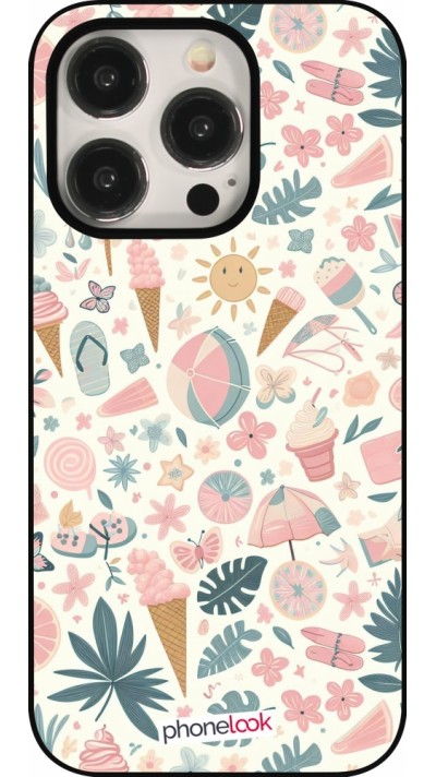 Coque iPhone 15 Pro - Summer Pink Pattern