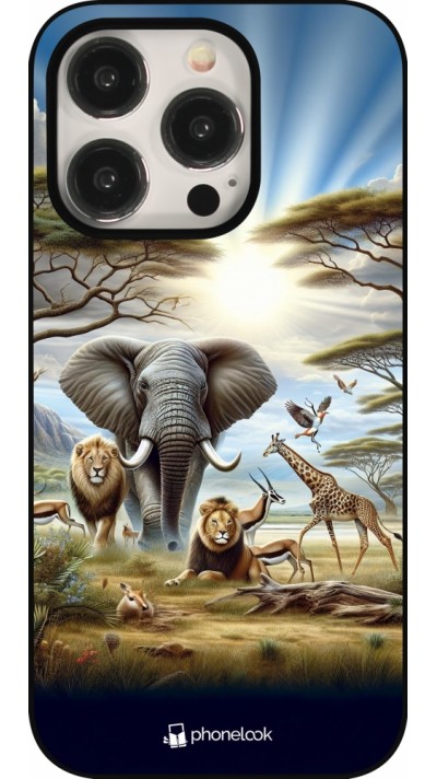 Coque iPhone 15 Pro - Vie sauvage africaine