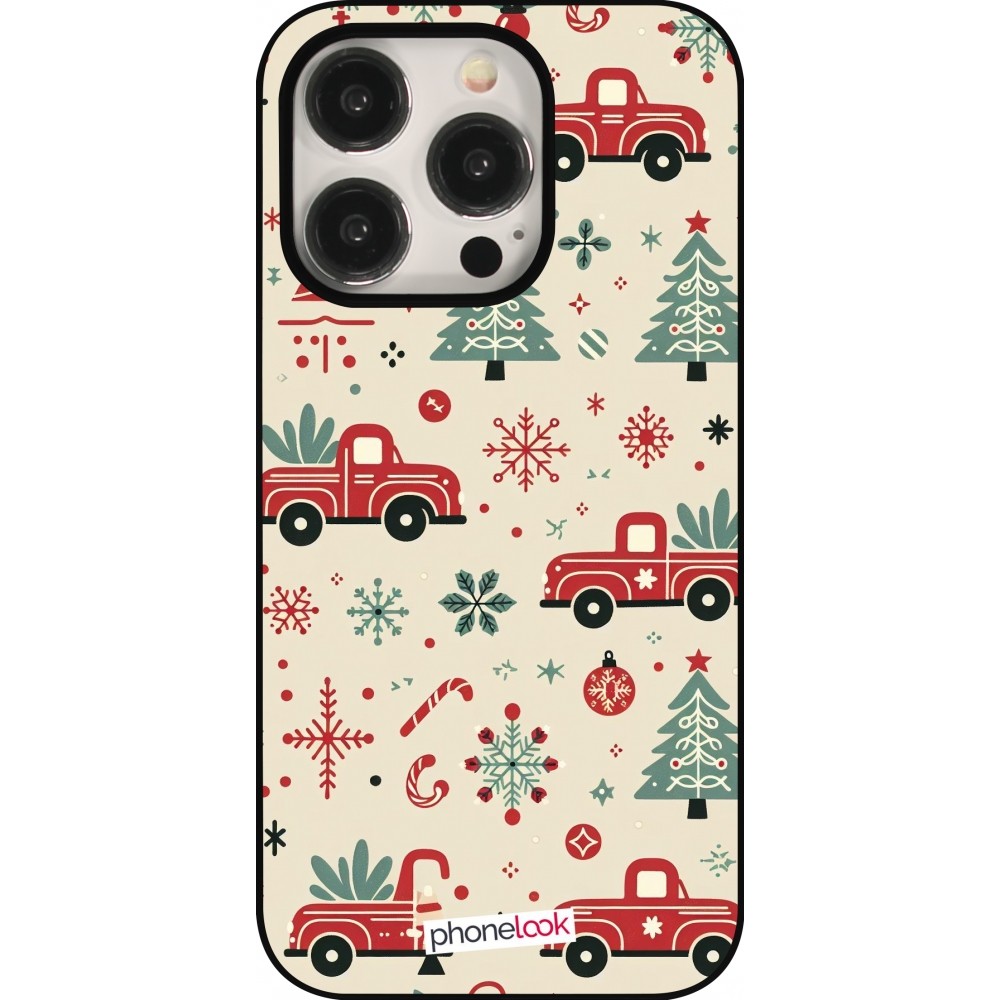 Coque iPhone 15 Pro - Noël 2024 Camion Sapin