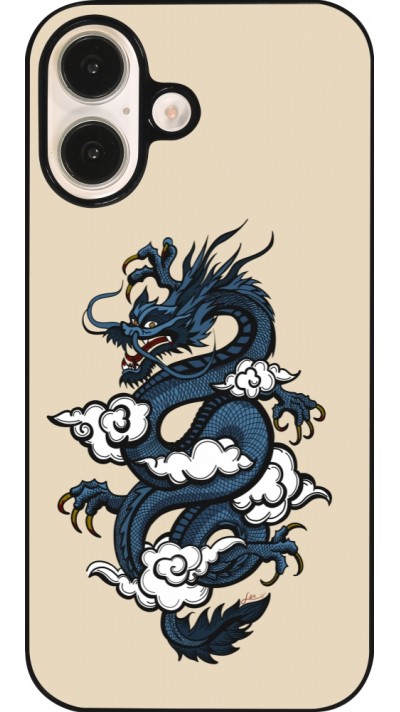 Coque iPhone 16 - Blue Dragon Tattoo