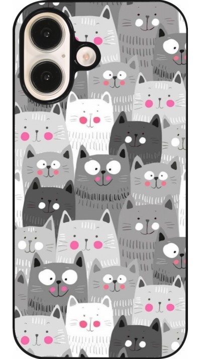 Coque iPhone 16 - Chats gris troupeau