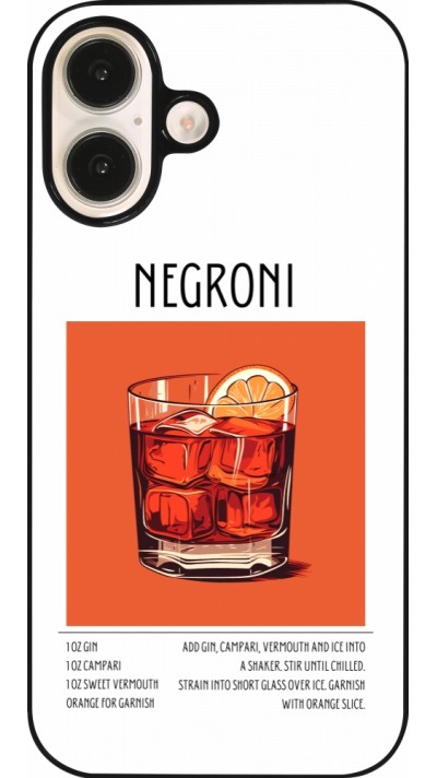 Coque iPhone 16 - Cocktail recette Negroni