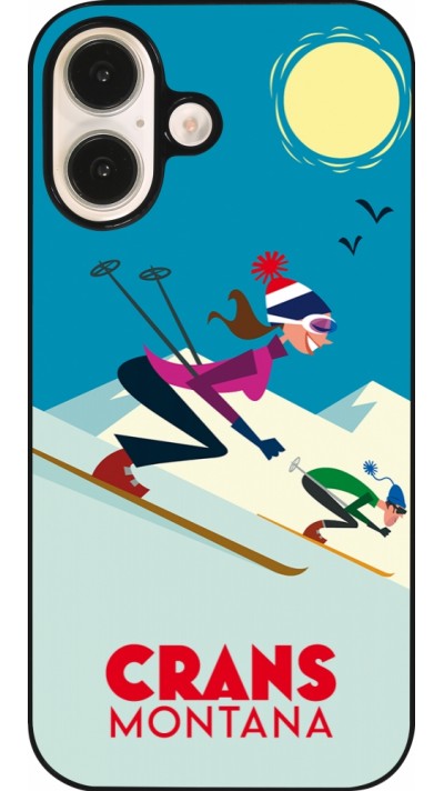 Coque iPhone 16 - Crans-Montana Ski Downhill