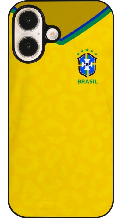 Coque iPhone 16 - Maillot de football Brésil 2022 personnalisable