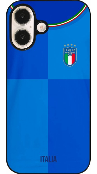 Coque iPhone 16 - Maillot de football Italie 2022 personnalisable