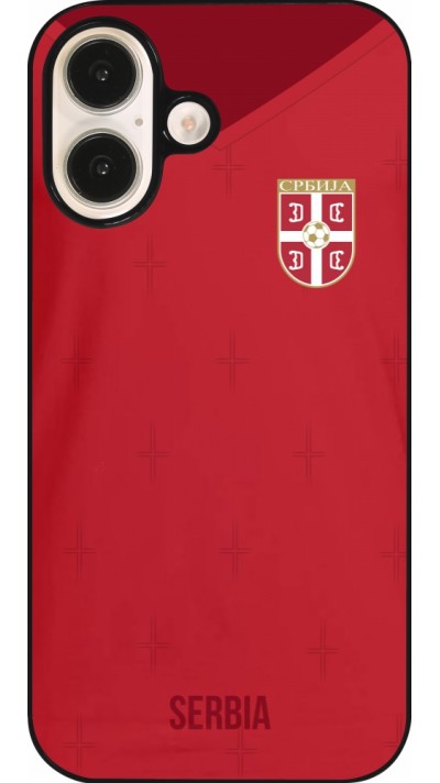 Coque iPhone 16 - Maillot de football Serbie 2022 personnalisable