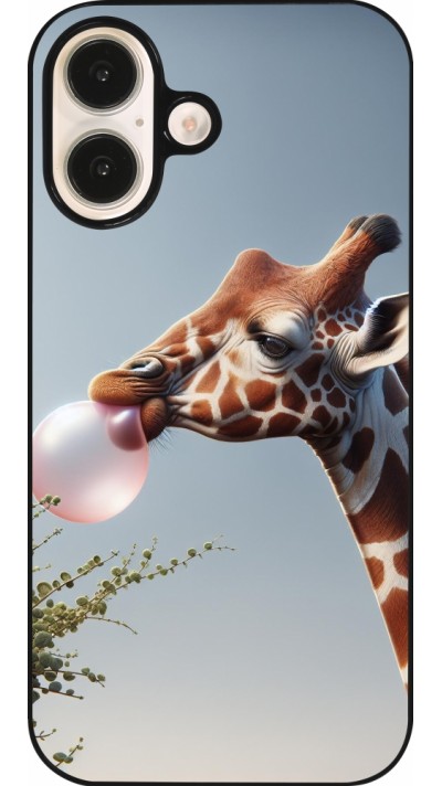 Coque iPhone 16 - Girafe à bulle