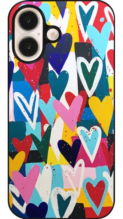 Coque iPhone 16 - Joyful Hearts