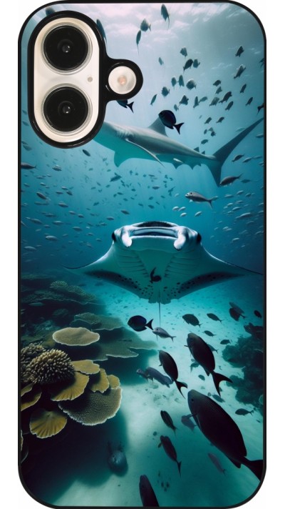 Coque iPhone 16 - Manta Lagon Nettoyage