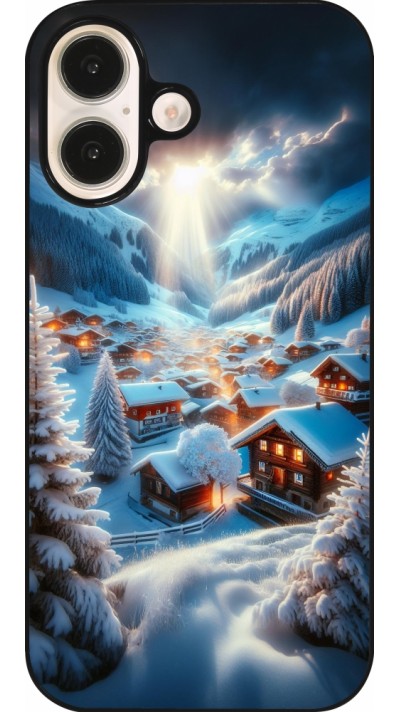 Coque iPhone 16 - Mont Neige Lumière