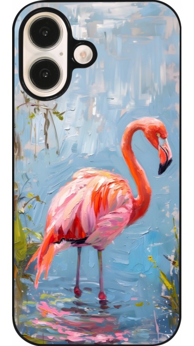 Coque iPhone 16 - Paint Flamingo