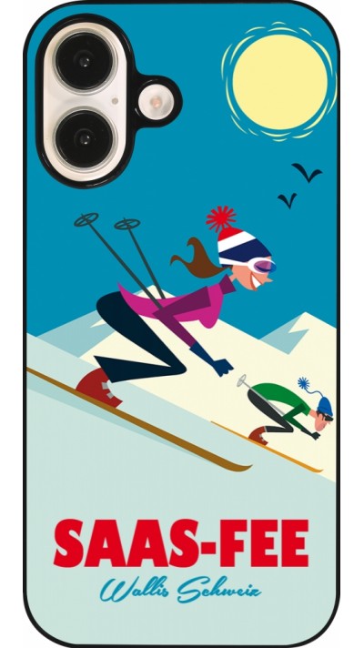 Coque iPhone 16 - Saas-Fee Ski Downhill