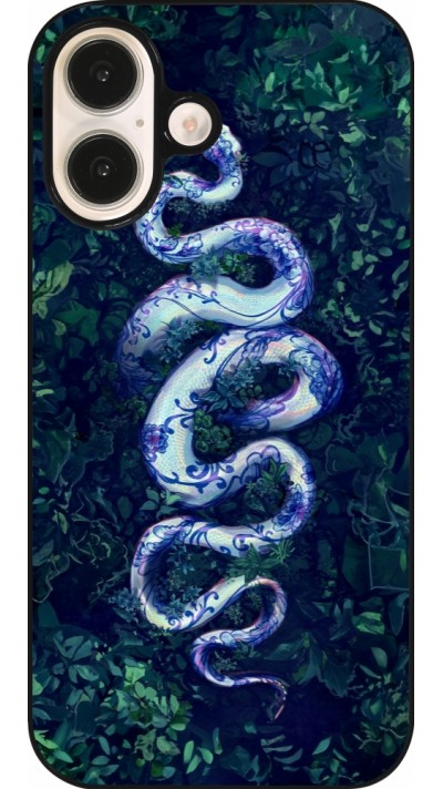 Coque iPhone 16 - Serpent Blue Anaconda