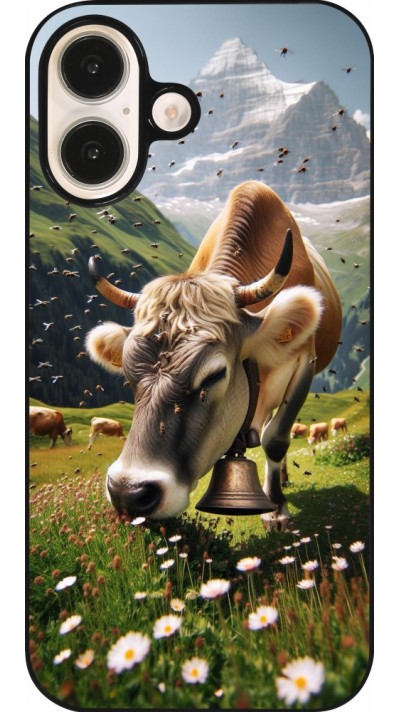 Coque iPhone 16 - Vache montagne Valais