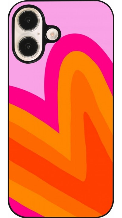 Coque iPhone 16 - Valentine 2024 heart gradient