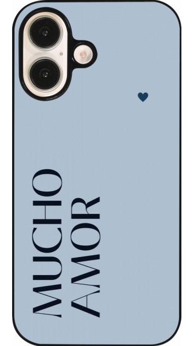 Coque iPhone 16 - Valentine 2024 mucho amor azul