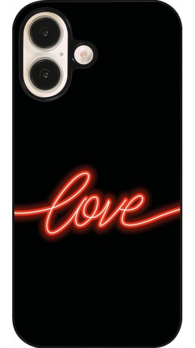 Coque iPhone 16 - Valentine 2023 neon love