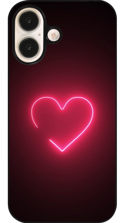 Coque iPhone 16 - Valentine 2023 single neon heart