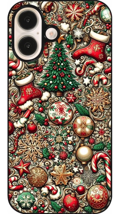 Coque iPhone 16 - Noël 2023 micro pattern