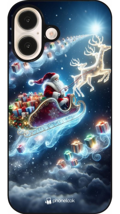 Coque iPhone 16 - Noël 2023 Père Noël enchanté