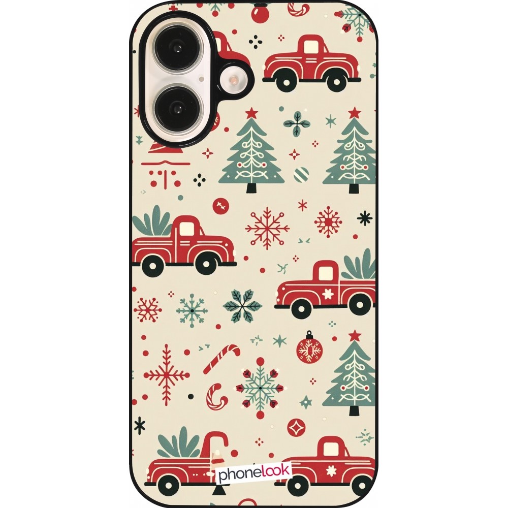 Coque iPhone 16 - Noël 2024 Camion Sapin