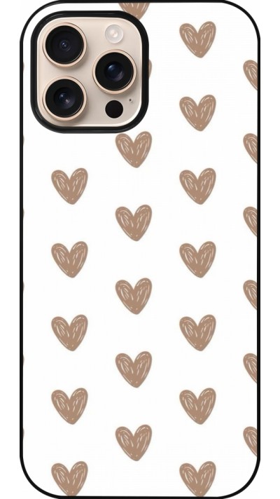 Coque iPhone 16 Pro Max - Autumn 2024 brown hearts