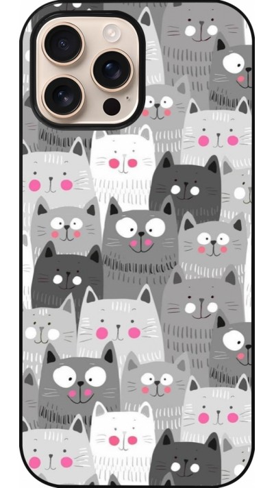 Coque iPhone 16 Pro Max - Chats gris troupeau