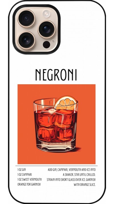 Coque iPhone 16 Pro Max - Cocktail recette Negroni