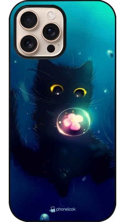 Coque iPhone 16 Pro Max - Cute Cat Bubble