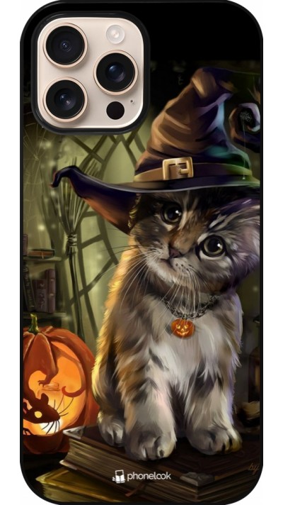 Coque iPhone 16 Pro Max - Halloween 21 Witch cat