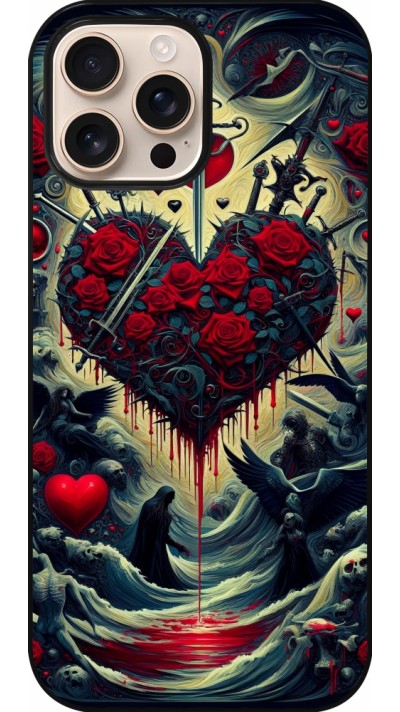 Coque iPhone 16 Pro Max - Dark Love Coeur Sang