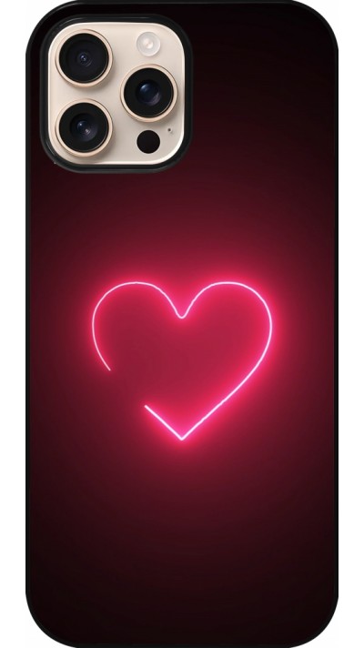 Coque iPhone 16 Pro Max - Valentine 2023 single neon heart