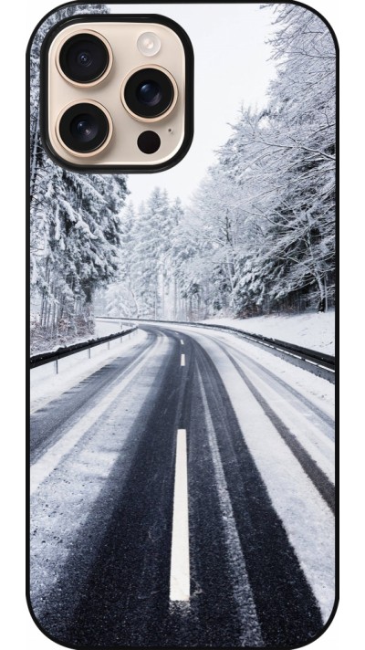 Coque iPhone 16 Pro Max - Winter 22 Snowy Road