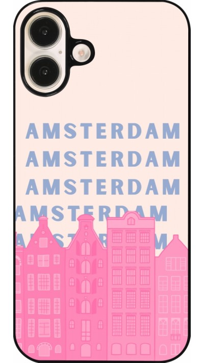 Coque iPhone 16 Plus - Amsterdam Pink Print