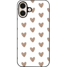 Coque iPhone 16 Plus - Autumn 2024 brown hearts