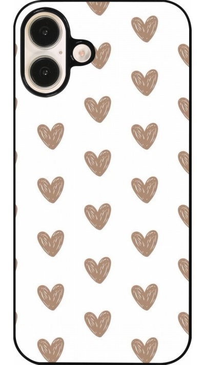 Coque iPhone 16 Plus - Autumn 2024 brown hearts