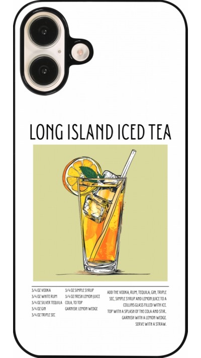 Coque iPhone 16 Plus - Cocktail recette Long Island Ice Tea