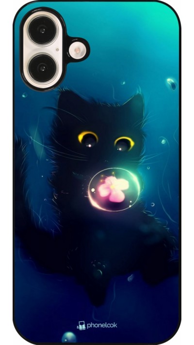 Coque iPhone 16 Plus - Cute Cat Bubble